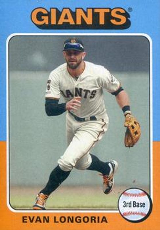 Evan Longoria 2019 Topps Archives #123 1975 Topps Signatures Omission RAW