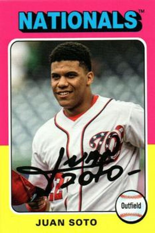 Juan Soto 2019 Topps Archives #75M-100 1975 Topps Mini RAW