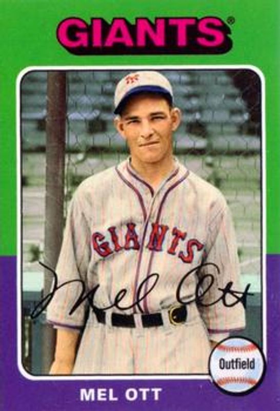 Mel Ott 2019 Topps Archives #75M-12 1975 Topps Mini RAW