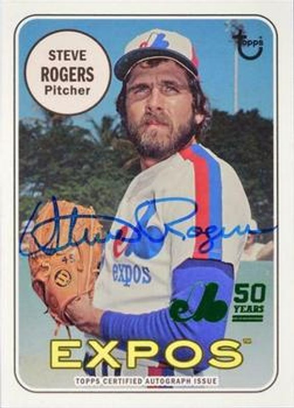 2019 Topps Archives #MTLA-SR 50th Anniversary of the Montréal Expos Autographs - Green Foil Logo /99