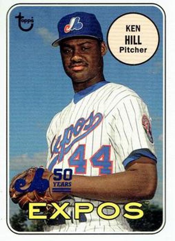 2019 Topps Archives #MTL-KH 50th Anniversary of the Montréal Expos - Blue Foil Logo /150