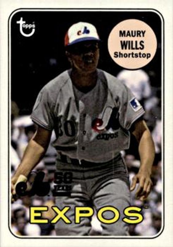 2019 Topps Archives #MTL-MW 50th Anniversary of the Montréal Expos - Black Foil Logo /1