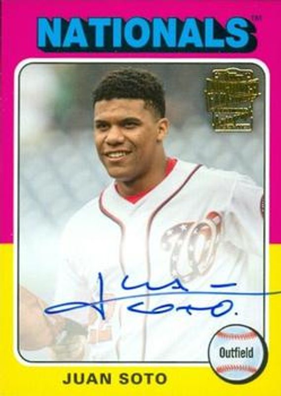 Juan Soto 2019 Topps Archives #FFA-JS Fan Favorite Autographs RAW