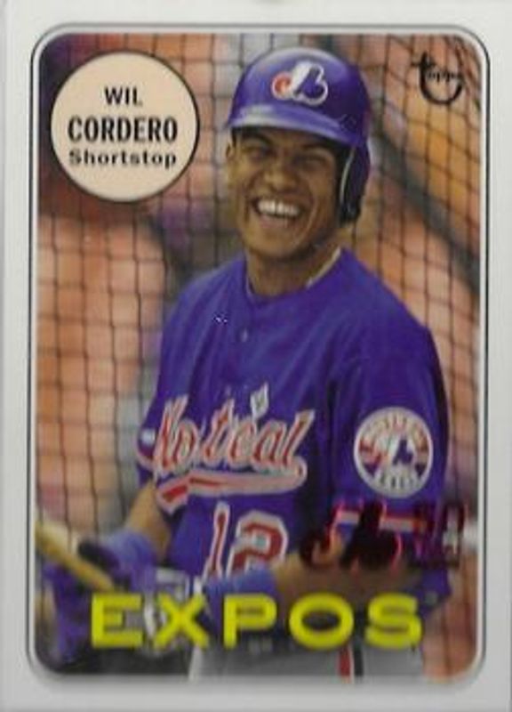 2019 Topps Archives #MTL-WC 50th Anniversary of the Montréal Expos - Red Foil Logo /10