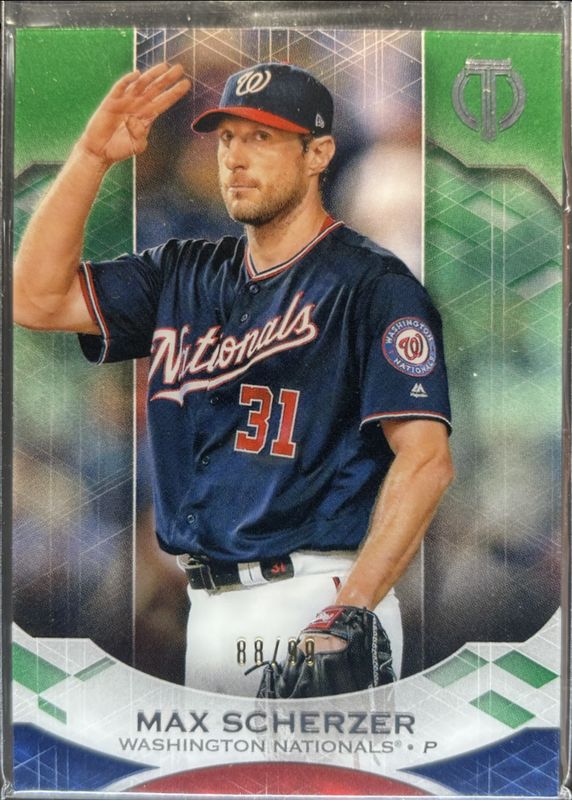 Max Scherzer 2019 Topps Tribute #12 Green /99 RAW
