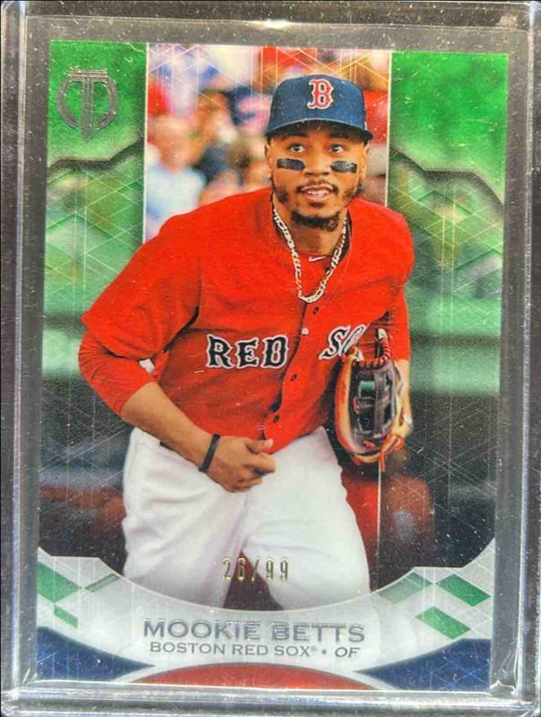 Mookie Betts 2019 Topps Tribute #50 Green /99 RAW