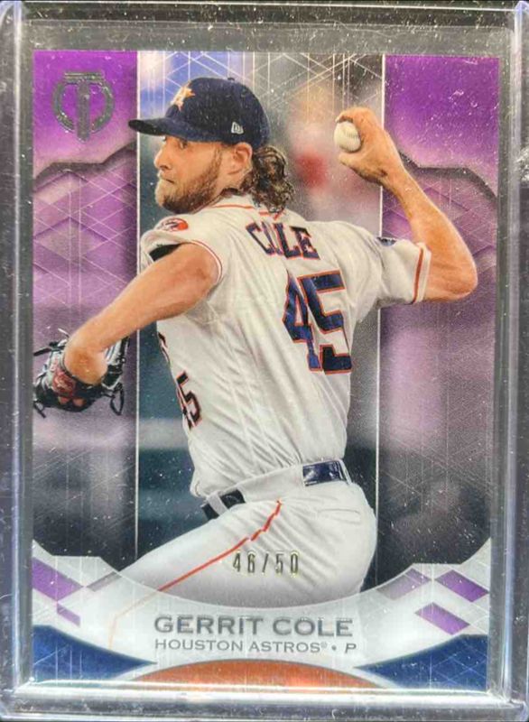 Gerrit Cole 2019 Topps Tribute #27 Purple /50 RAW