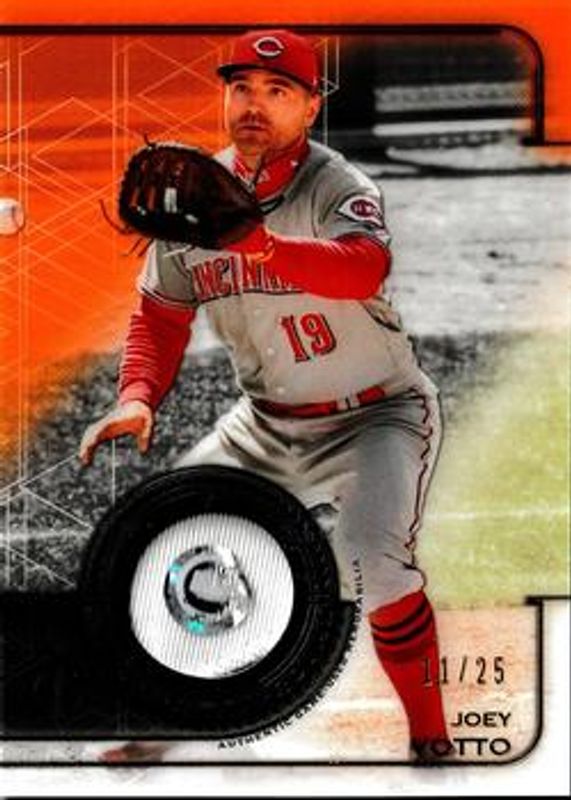 Joey Votto 2019 Topps Tribute #SOA-JV Stamp of Approval Authenticated Relics - Orange /25 RAW