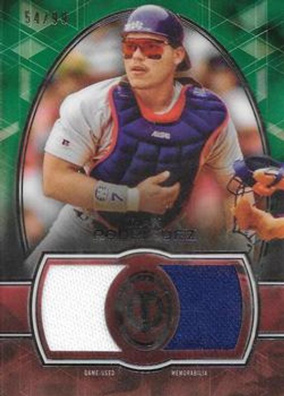 Ivan Rodriguez 2019 Topps Tribute #DR-IR Single-Player Dual Relics - Green /99 RAW