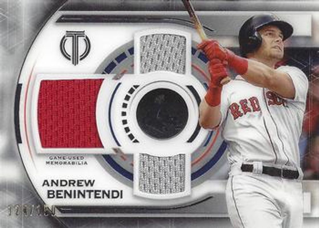 Andrew Benintendi 2019 Topps Tribute #TTR-AB Single-Player Triple Relics /150 RAW