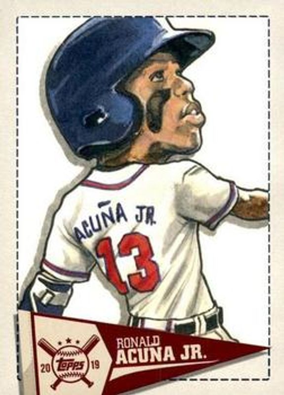 Ronald Acuna Jr. 2019 Topps Big League #SCR-RA Star Caricature - Reproductions RAW