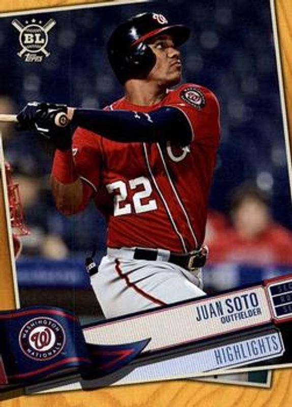 Juan Soto 2019 Topps Big League #397 Gold RAW