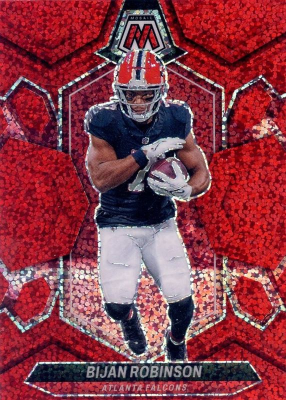Bijan Robinson 2024 Mosaic #9 Red Sparkle /(SSP) RAW