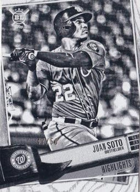 Juan Soto 2019 Topps Big League #397 Artist Rendition /50 RAW