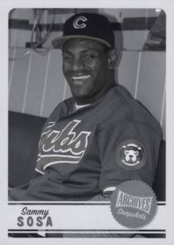 Sammy Sosa 2019 Topps Archives Snapshots #AS-SSO Black & White RAW
