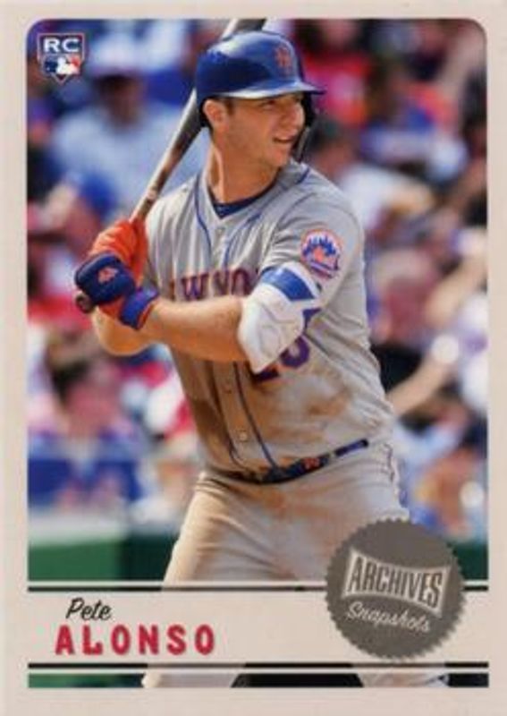 Pete Alonso 2019 Topps Archives Snapshots #AS-PA Base Rookie RAW