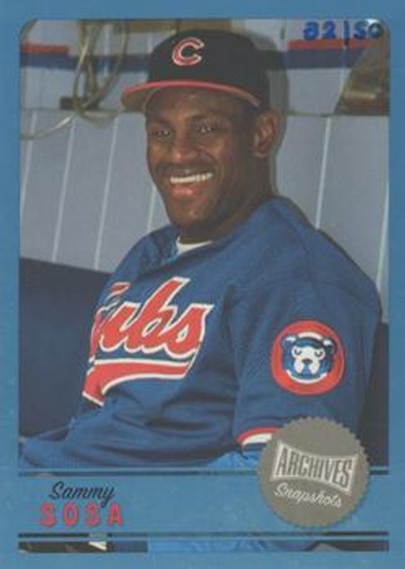 Sammy Sosa 2019 Topps Archives Snapshots #AS-SSO Blue /50 RAW