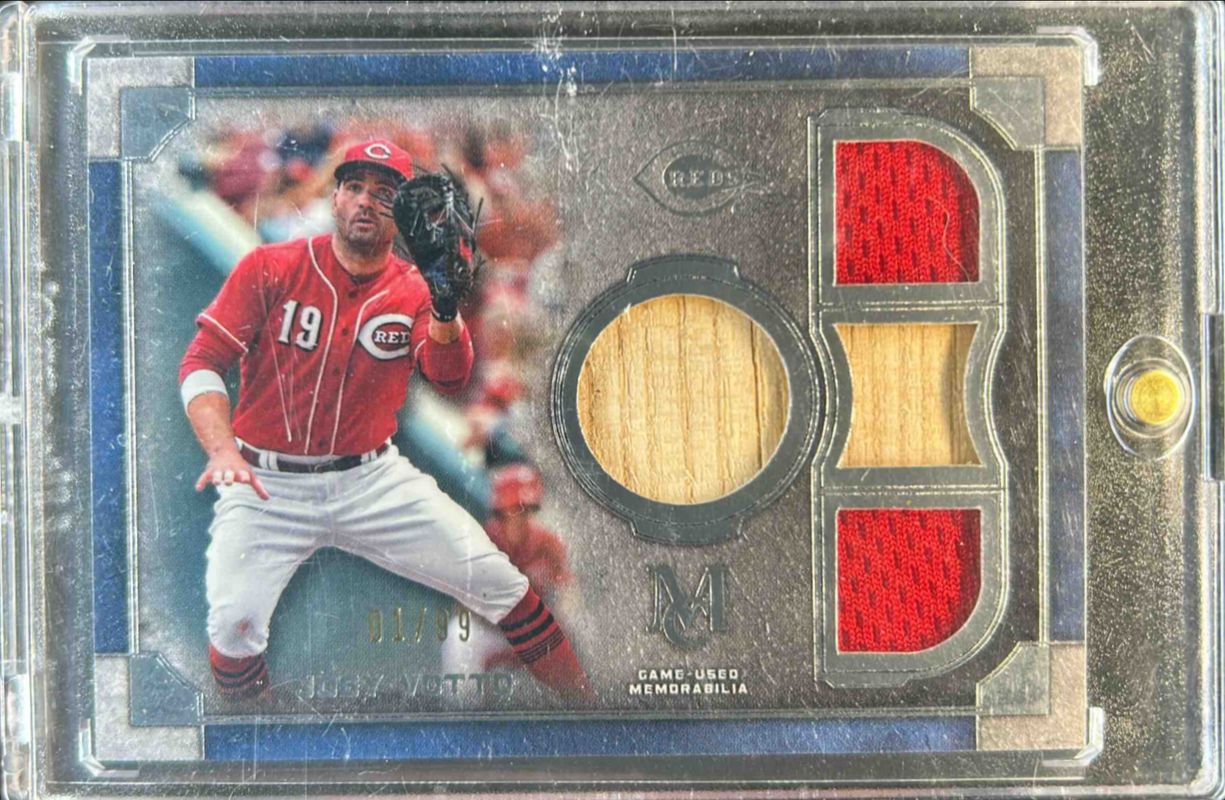 Joey Votto 2019 Topps Museum Collection #SPQR-JV Single-Player Primary Pieces Quad Relics /99 RAW
