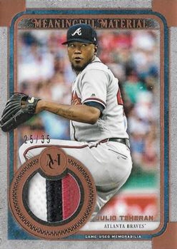 2019 Topps Museum Collection #MMR-JTH Meaningful Material Relics - Copper /35