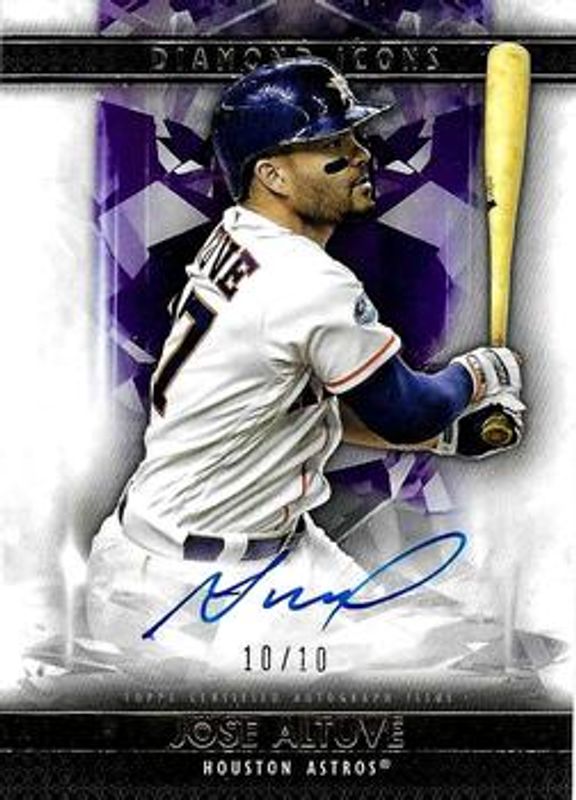 Jose Altuve 2019 Topps Diamond Icons #AC-JA Purple /10 RAW
