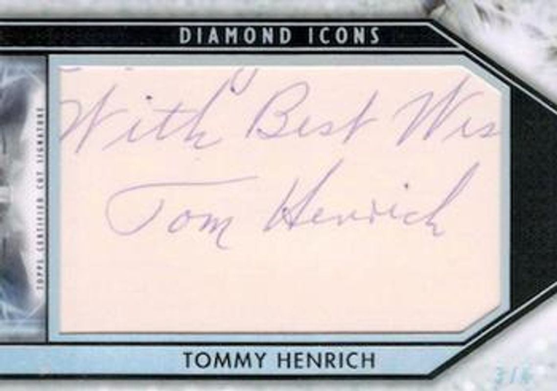 2019 Topps Diamond Icons #CS-TH Cut Signatures /4