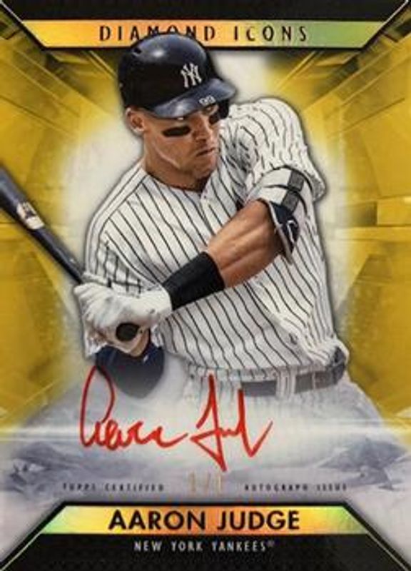 Aaron Judge 2019 Topps Diamond Icons #RI-AJ Red Ink Autographs - Gold /1 RAW