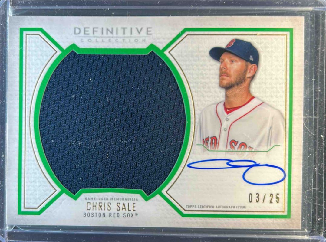 Chris Sale 2019 Topps Definitive Collection #ARC-CS Green /25 RAW