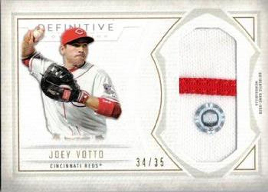 Joey Votto 2019 Topps Definitive Collection #DJRC-JV Jumbo Relic Collection /50 RAW