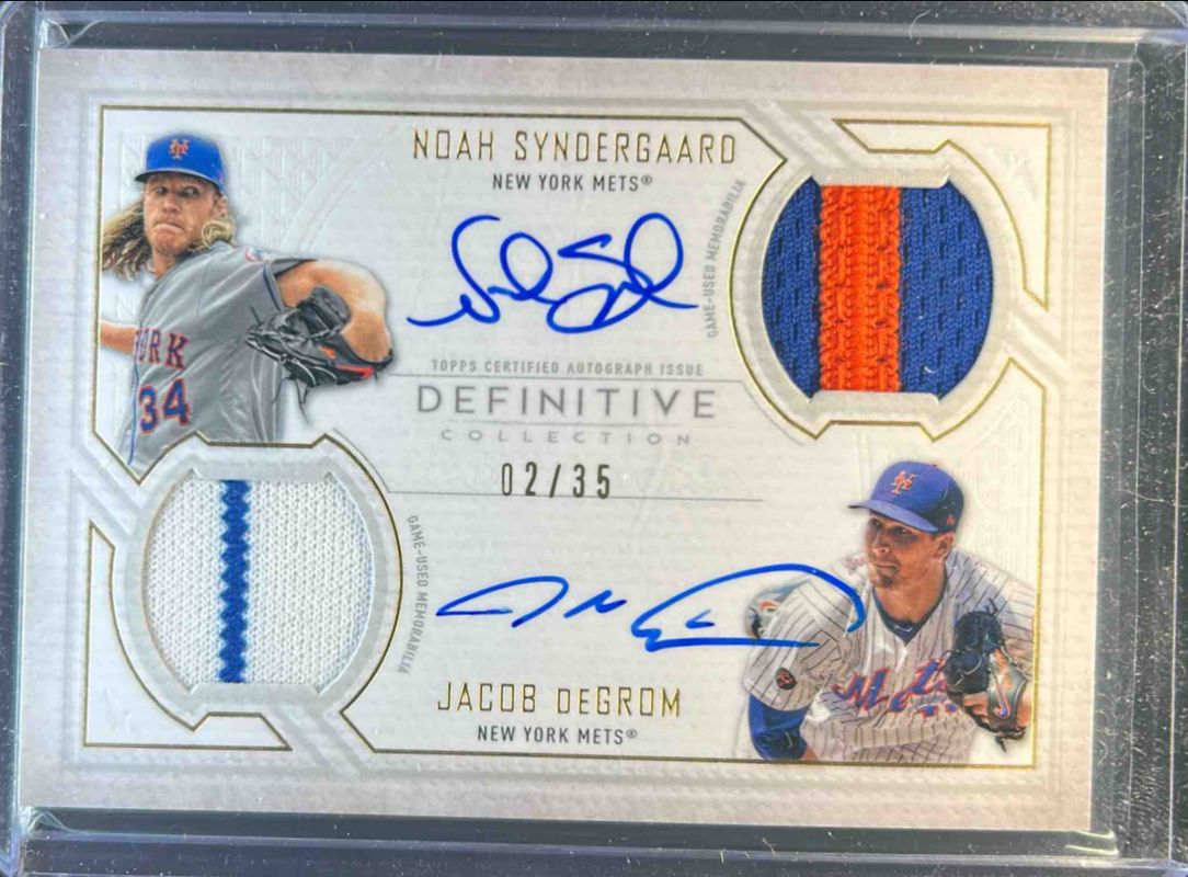 Noah Syndergaard 2019 Topps Definitive Collection #DAR-SD Dual Autographs Relic Collection RAW