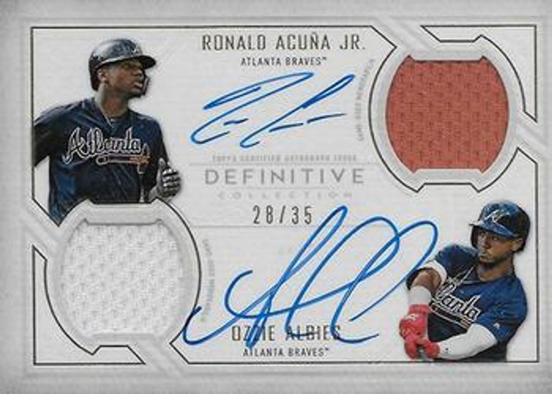 Ronald Acuna Jr. 2019 Topps Definitive Collection #DAC-AA Dual Autographs Relic Collection RAW