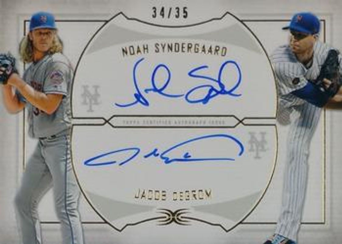 Noah Syndergaard 2019 Topps Definitive Collection #DAC-SD Dual Autographs Collection /35 RAW