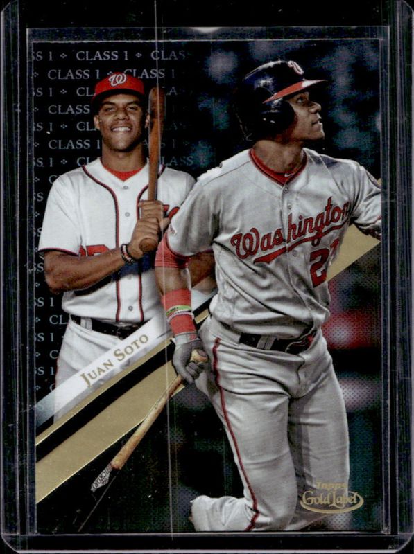 Juan Soto 2019 Topps Gold Label #66 Class 1 Black RAW