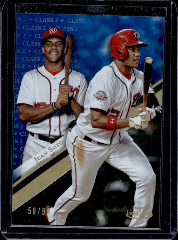 Juan Soto 2019 Topps Gold Label #66 Class 2 Blue /99 RAW
