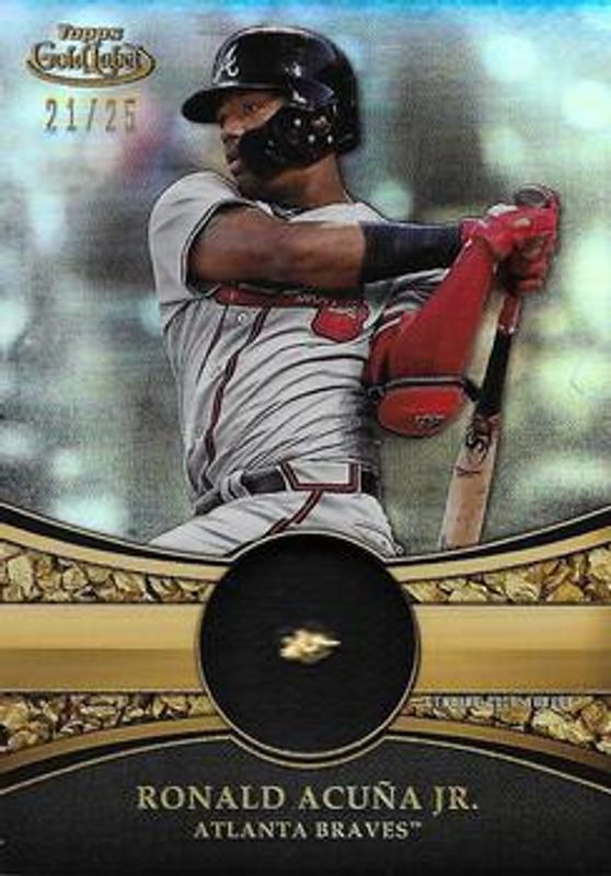 Ronald Acuna Jr. 2019 Topps Gold Label #GPR-RA Gold Prospect Relics /25 RAW