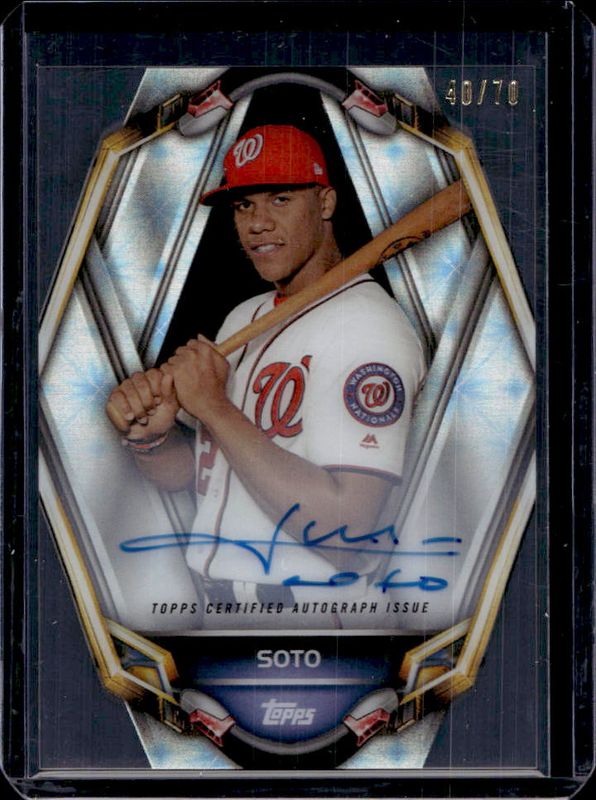 Juan Soto 2019 Topps High Tek #PT-JS PortraiTEK Autographs /70 RAW