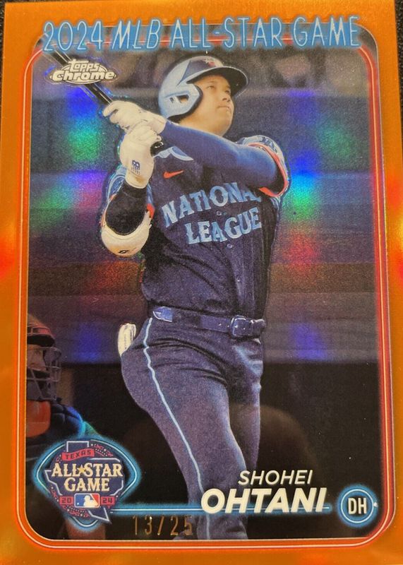 Shohei Ohtani 2024 Topps Chrome Update #ASGC-18 2024 All-Star Game - Orange Refractor /25 SGC 9