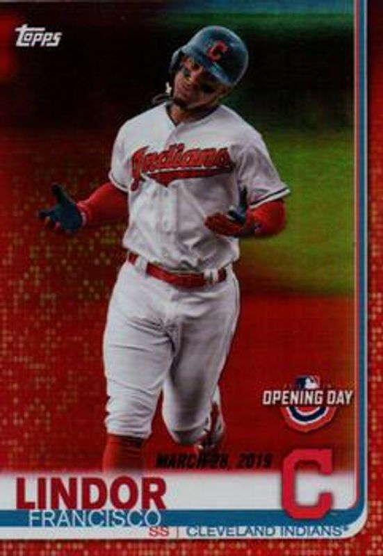 Francisco Lindor 2019 Topps Opening Day #84 Red RAW