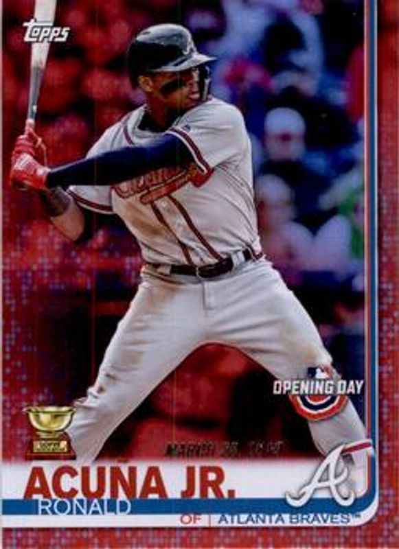 Ronald Acuna Jr. 2019 Topps Opening Day #51 Red RAW