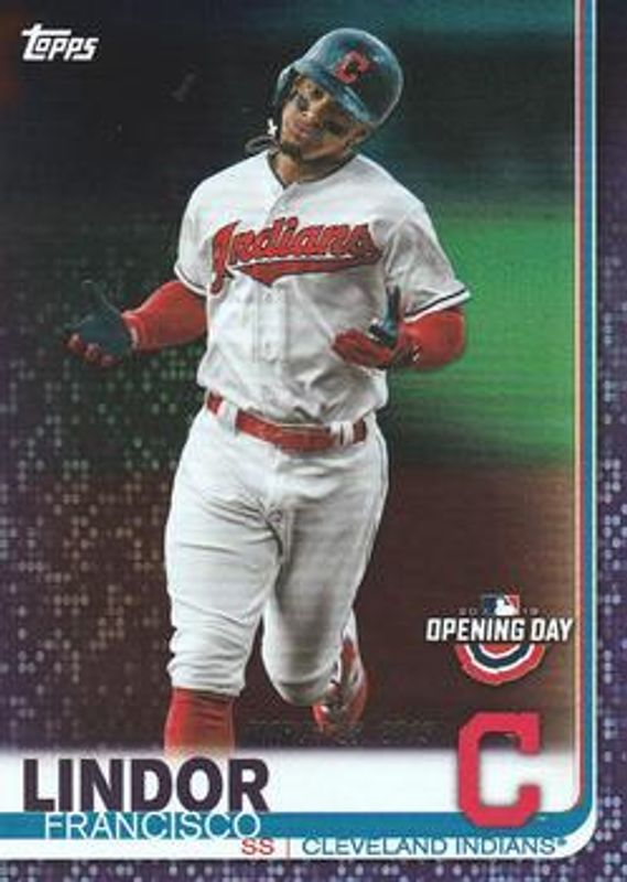 Francisco Lindor 2019 Topps Opening Day #84 Purple RAW