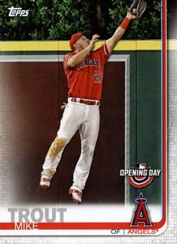 Mike Trout 2019 Topps Opening Day #24 Base RAW