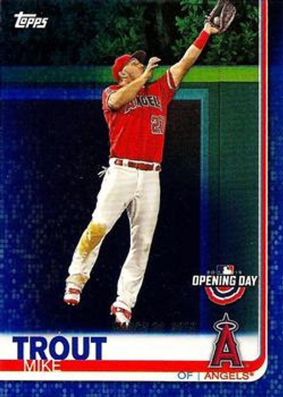 Mike Trout 2019 Topps Opening Day #24 Opening Day Edition /1 RAW