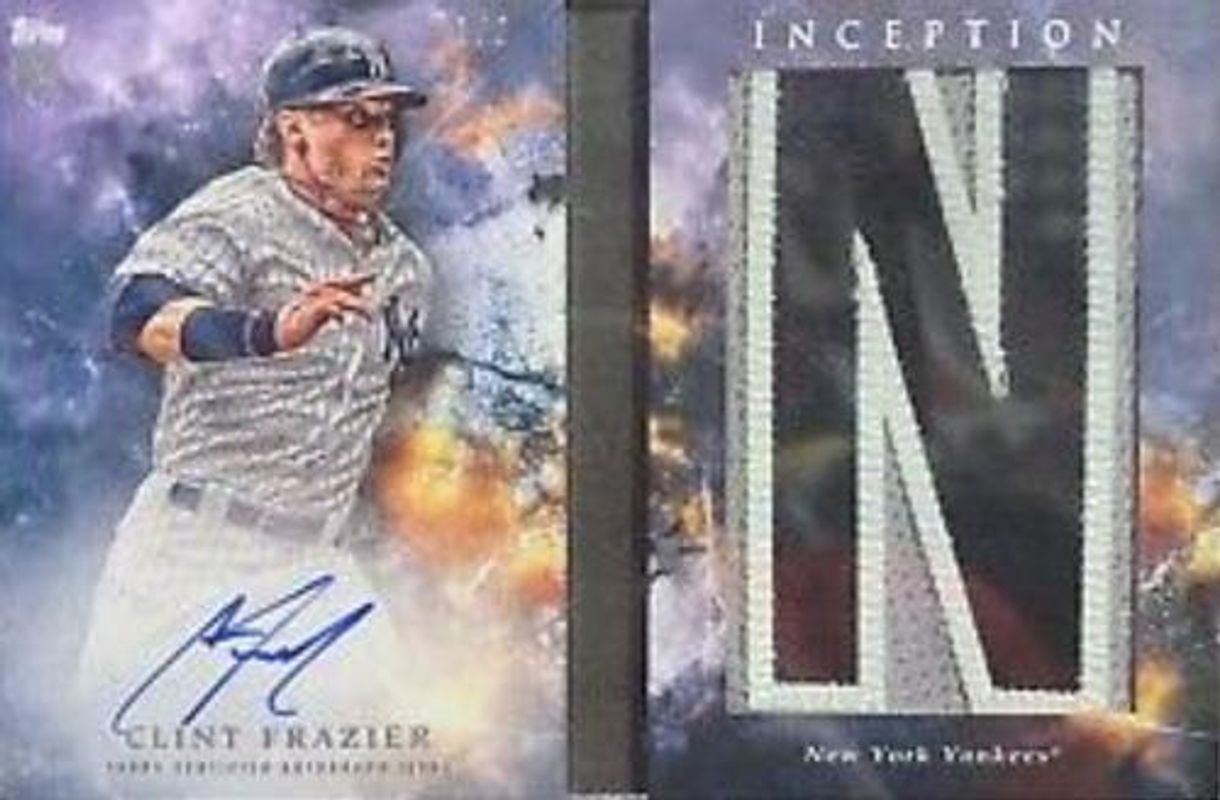 Clint Frazier 2018 Topps Inception #IATL-CF Autographs Letter Books /2 Rookie RAW