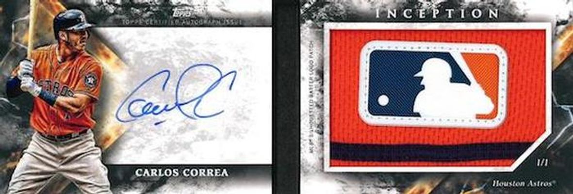2018 Topps Inception #IMLP-CC Autographs MLB Silhouetted Batter Logo Patch Books /1