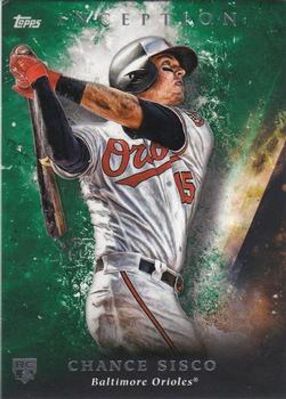 Chance Sisco 2018 Topps Inception #70 Green Rookie RAW