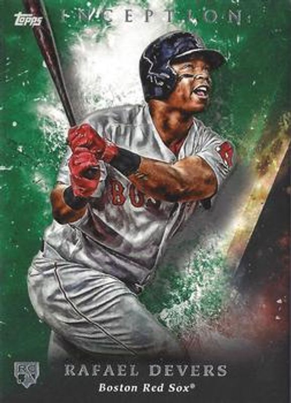 Rafael Devers 2018 Topps Inception #50 Green Rookie RAW