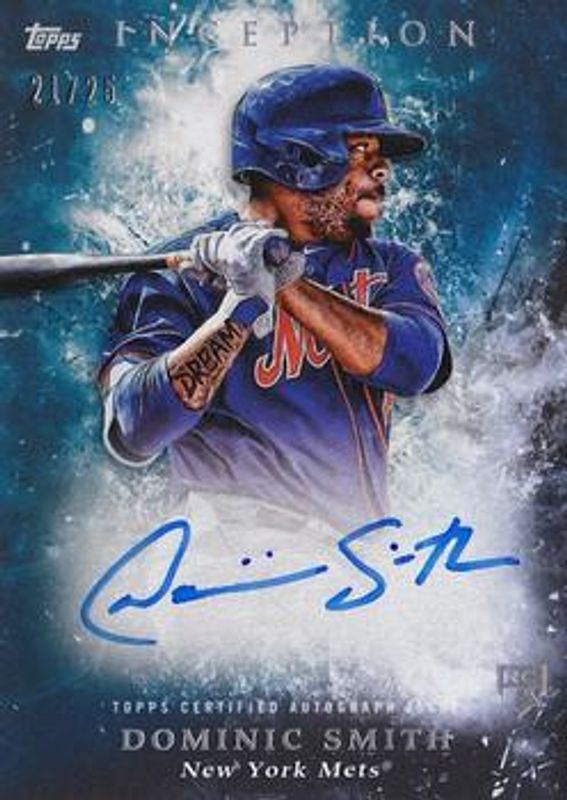 Dominic Smith 2018 Topps Inception #RES-DS Rookie & Emerging Stars Autographs - Blue /25 RAW