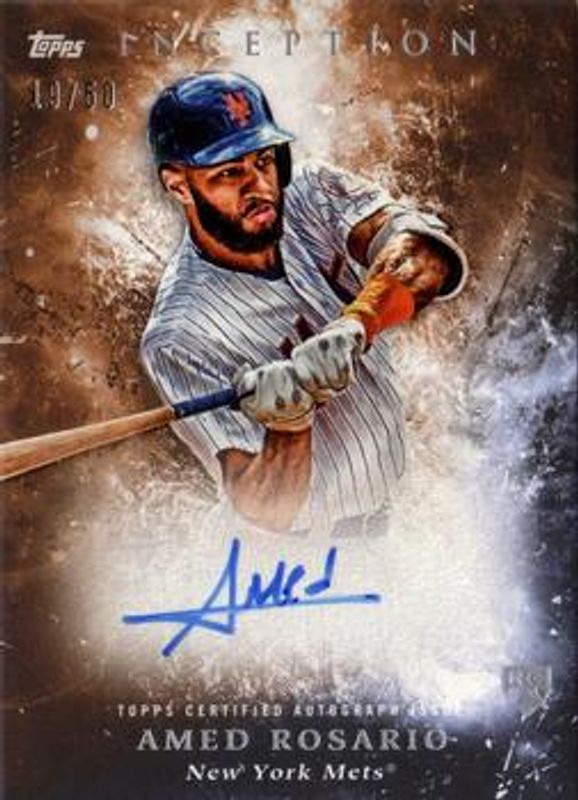 Amed Rosario 2018 Topps Inception #RES-AR Rookie & Emerging Stars Autographs - Orange /50 RAW