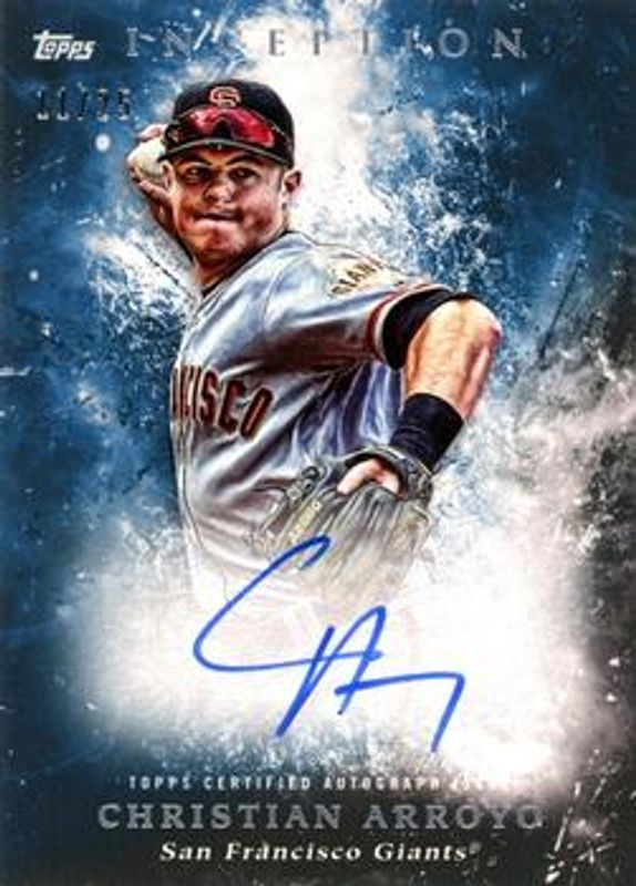 Christian Arroyo 2018 Topps Inception #RES-CA Rookie & Emerging Stars Autographs - Blue /25 RAW