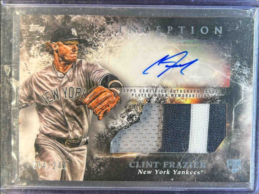 Clint Frazier 2018 Topps Inception #IAP-CF Inception Autographs Patch Relics /99 Rookie RAW