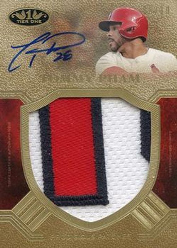 Tommy Pham 2018 Topps Tier One #APP-TP Autographed Prodigious Patches /10 RAW